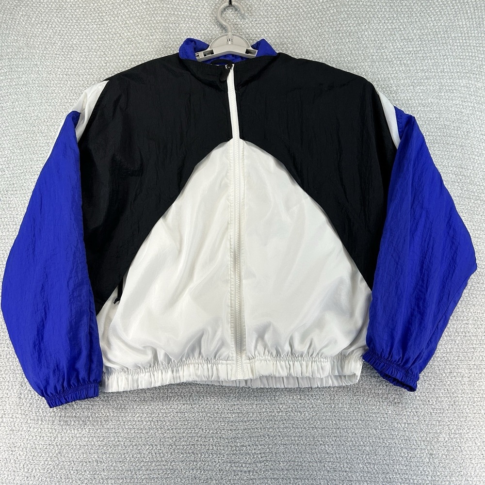 Vintage Nike Jacket Women XL 16-18 Colorblock Windbreaker Full Zip 90s Y2K Retro